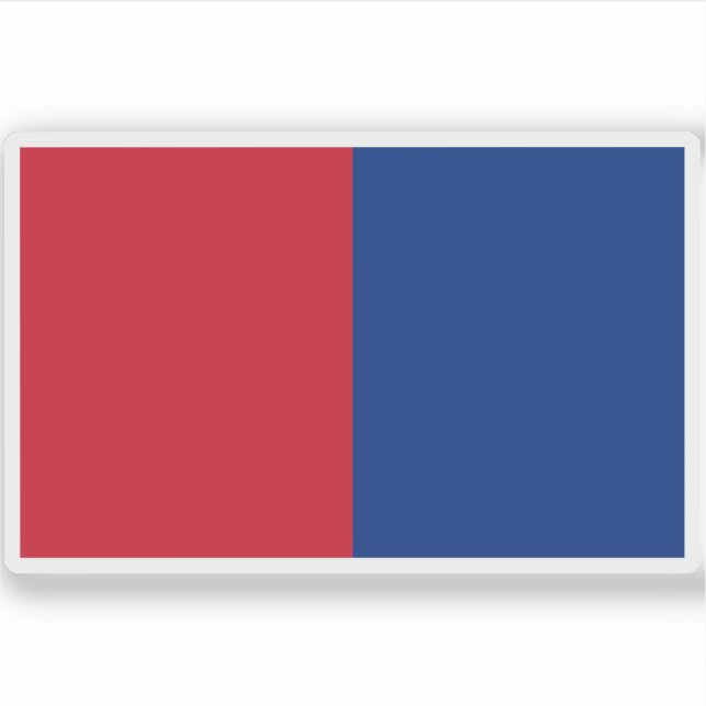 Flagge Liechtensteins (1852-1921) Aufkleber (Vorderseite)