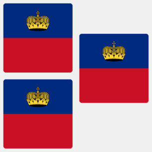 Flagge Liechtensteins Etiketten
