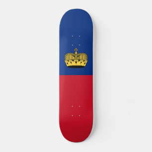 Flagge Liechtensteins Skateboard