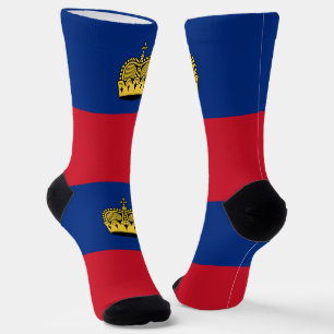 Flagge Liechtensteins Socken