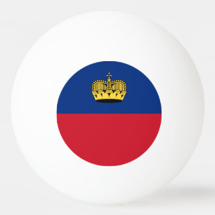 Flagge Liechtensteins Tischtennisball