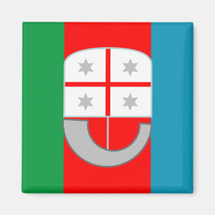 Flagge Liguriens (Italien) Magnet