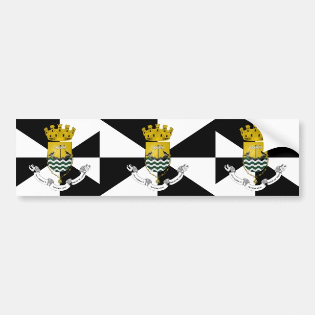 Flagge Lissabons, Portugal Autoaufkleber (Vorne)