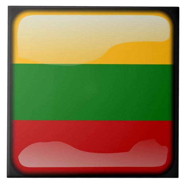 Flagge Litauens Fliese (Vorderseite)