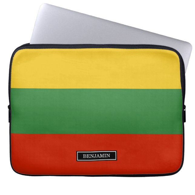 Flagge Litauens Laptopschutzhülle (Vorderseite)