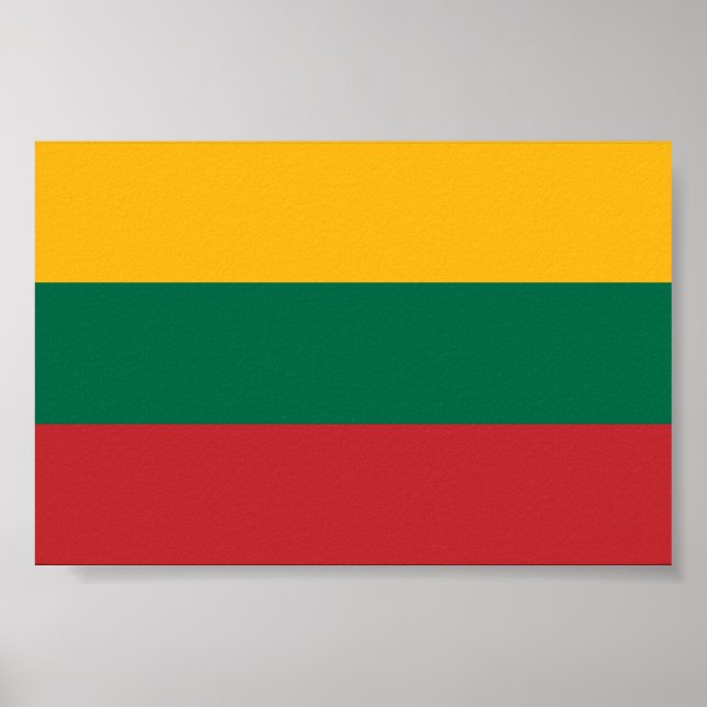 Flagge Litauens Poster (Vorne)