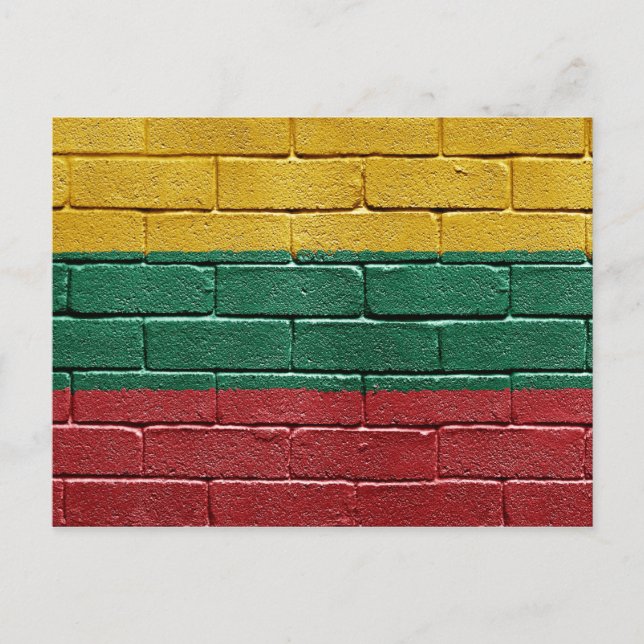 Flagge Litauens Postkarte (Vorderseite)