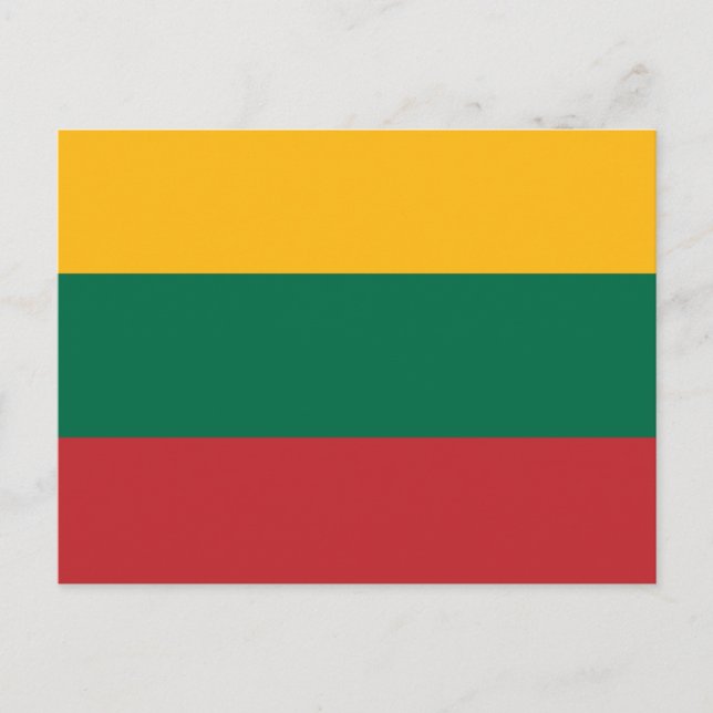 Flagge Litauens Postkarte (Vorderseite)