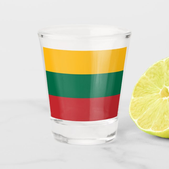 Flagge Litauens Schnapsglas (Vorderseite)