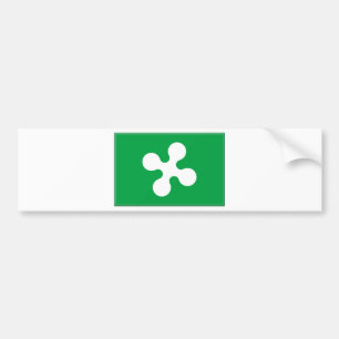 Flagge Lombardei (Italien) Autoaufkleber