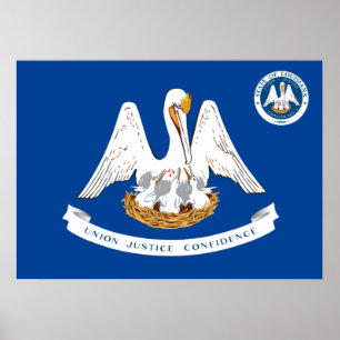 Flagge Louisiana Poster