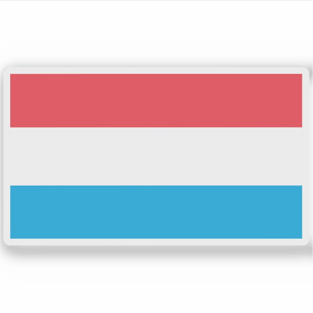 Flagge Luxemburgs Aufkleber (Vorderseite)
