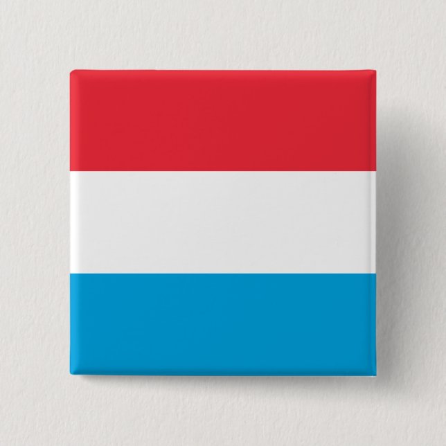 Flagge Luxemburgs Button (Vorderseite)
