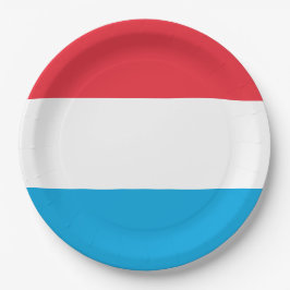 Flagge Luxemburgs Pappteller
