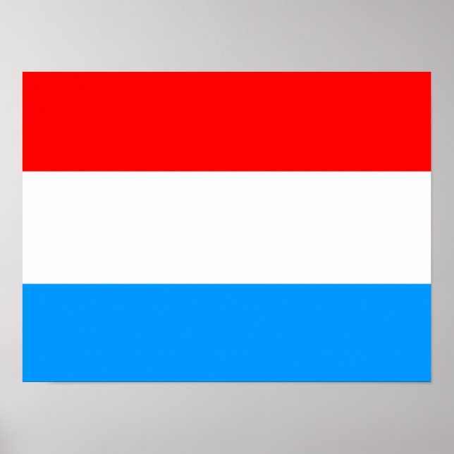 Flagge Luxemburgs Poster (Vorne)