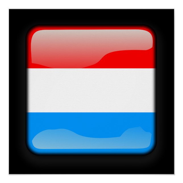 Flagge Luxemburgs Poster (Vorderseite)