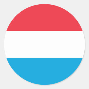 Flagge Luxemburgs Runder Aufkleber