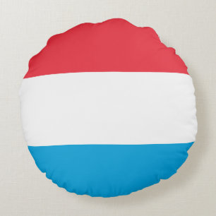 Flagge Luxemburgs Rundes Kissen