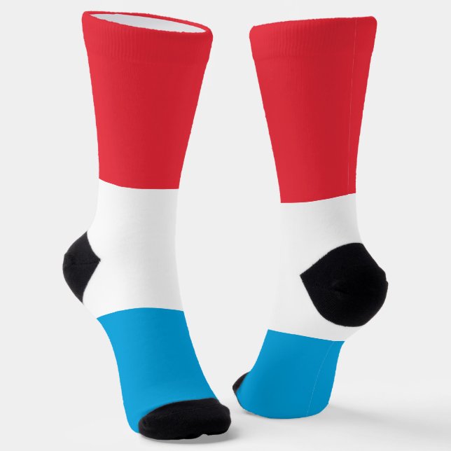 Flagge Luxemburgs Socken (Gewinkelt)