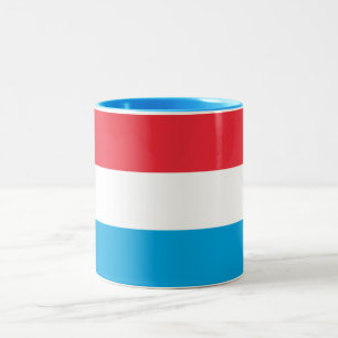 Flagge Luxemburgs Zweifarbige Tasse