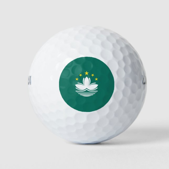 Flagge Macaus (chinesische Region) Golfball (Vorderseite)