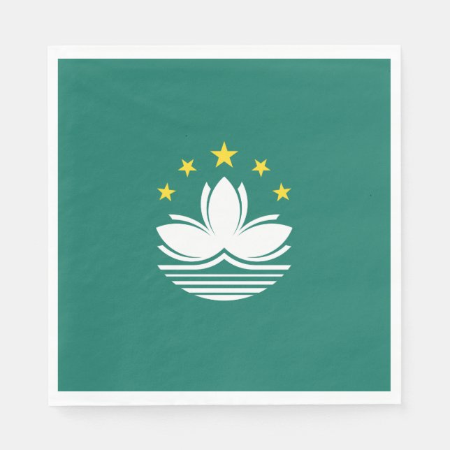 Flagge Macaus (chinesische Region) Serviette (Vorderseite)