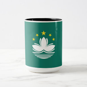Flagge Macaus (chinesische Region) Zweifarbige Tasse