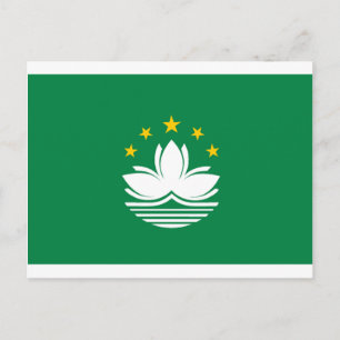 Flagge Macaus Postkarte