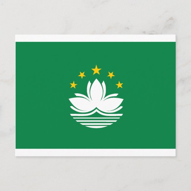 Flagge Macaus Postkarte (Vorderseite)