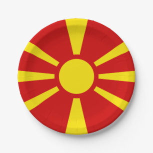 Flagge MacedoniapapierTellers Pappteller