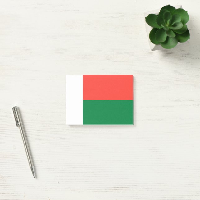 Flagge Madagaskars Post-it Klebezettel (Büro)
