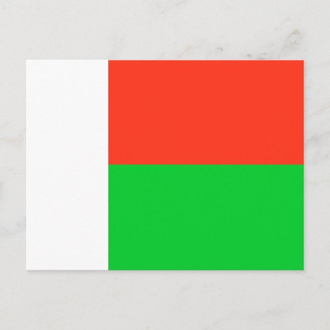 Flagge Madagaskars Postkarte (Vorderseite)