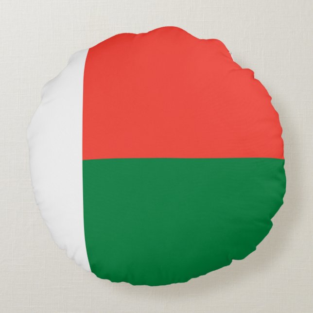 Flagge Madagaskars Rundes Kissen (Rückseite)