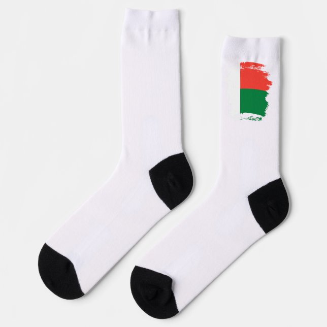 Flagge Madagaskars Socken (Linkes Detail)
