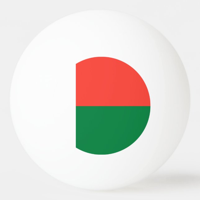 Flagge Madagaskars Tischtennisball (Vorderseite)