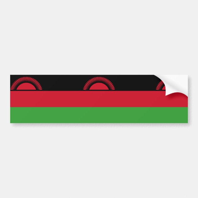 Flagge Malawis Autoaufkleber (Vorne)