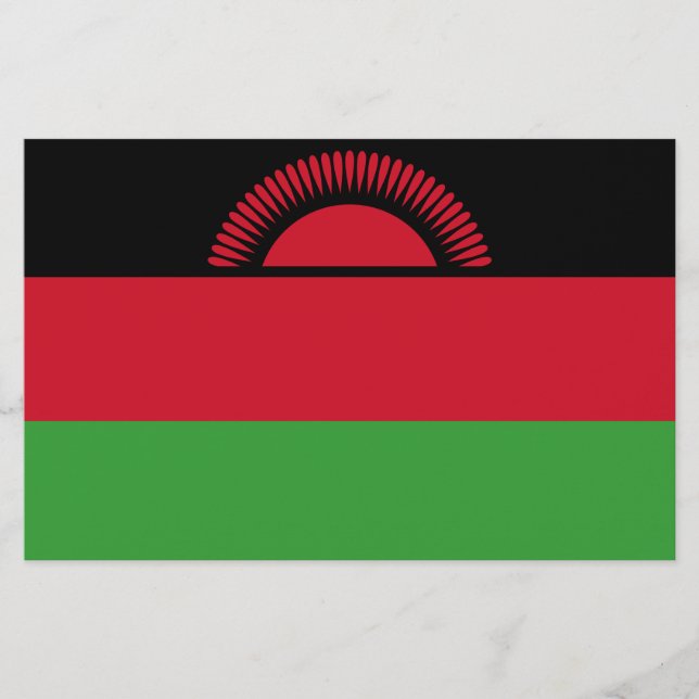 Flagge Malawis Briefpapier (Vorderseite)
