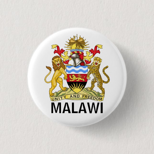 Flagge Malawis Button (Vorderseite)