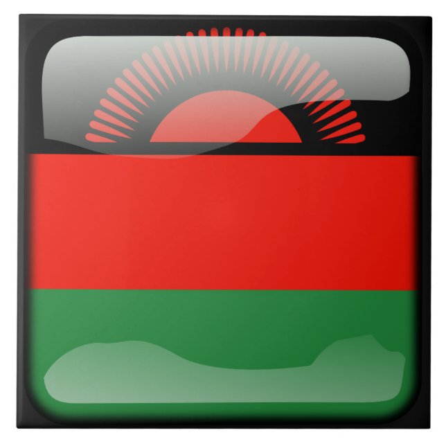 Flagge Malawis Fliese (Vorderseite)