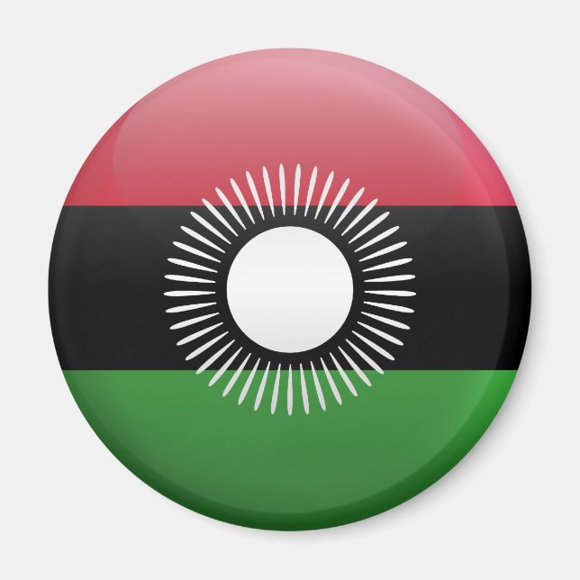 Flagge Malawis Magnet (Vorne)