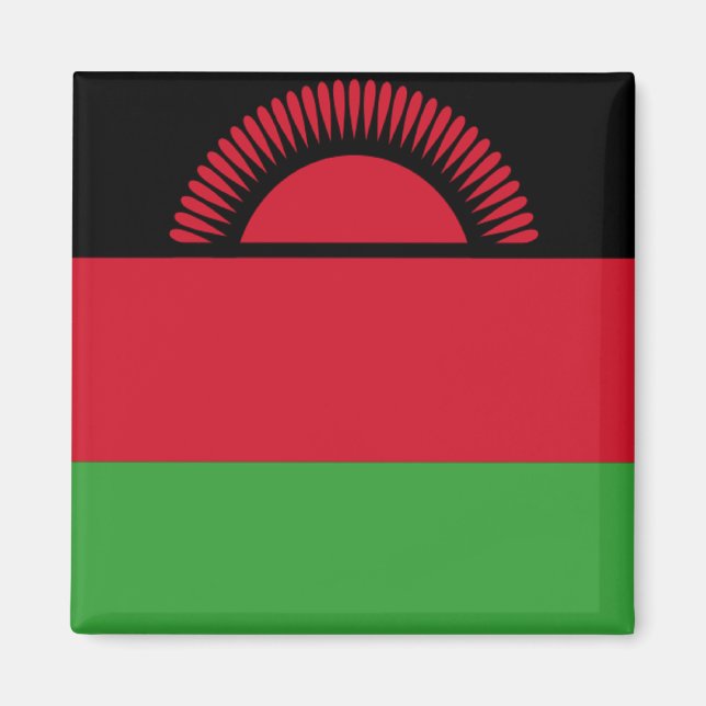 Flagge Malawis Magnet (Vorne)