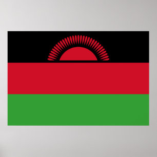 Flagge Malawis Poster