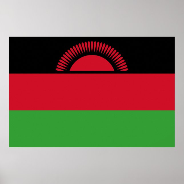 Flagge Malawis Poster (Vorne)