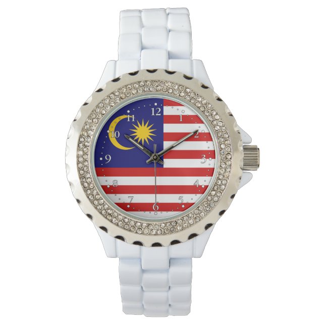 Flagge Malaysias Armbanduhr (Vorderseite)