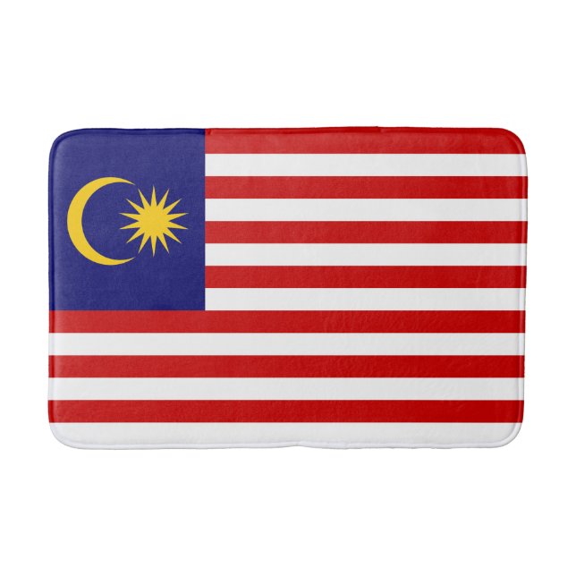 Flagge Malaysias Badematte (Vorderseite)