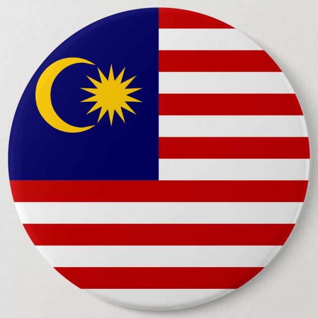 Flagge Malaysias Button (Vorderseite)