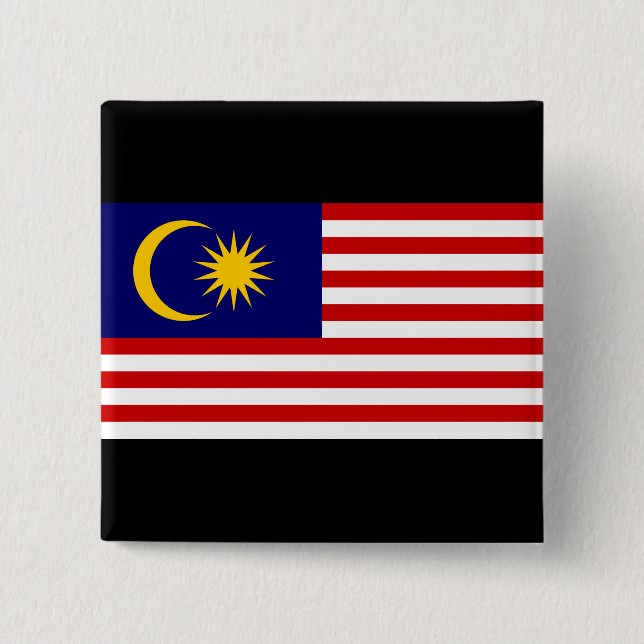 Flagge Malaysias Button (Vorderseite)