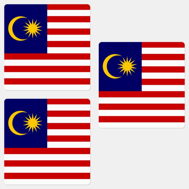 Flagge Malaysias Etiketten (Gruppe)