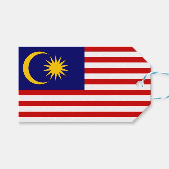 Flagge Malaysias Geschenkanhänger (Vorderseite (Horizontal))