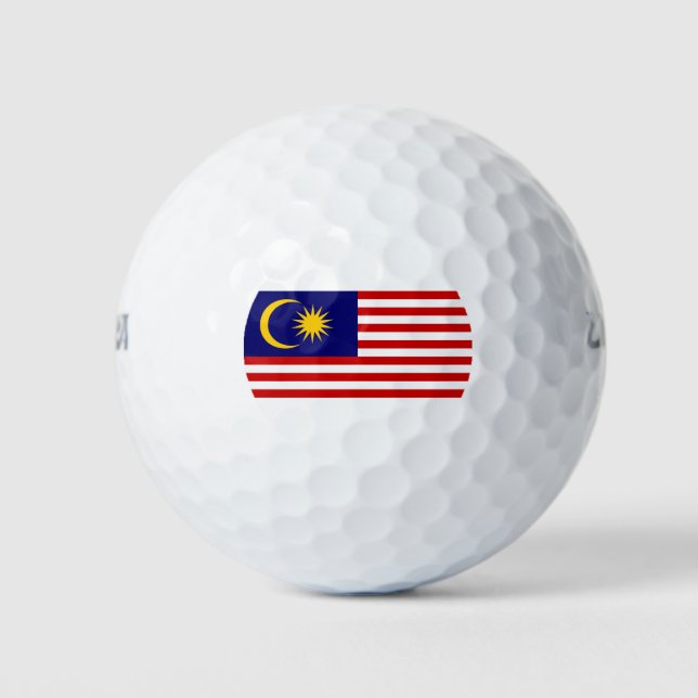Flagge Malaysias Golfball (Vorderseite)